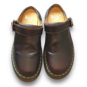 Doc Dr Martens 42 Laketen Atlas Leather Mules